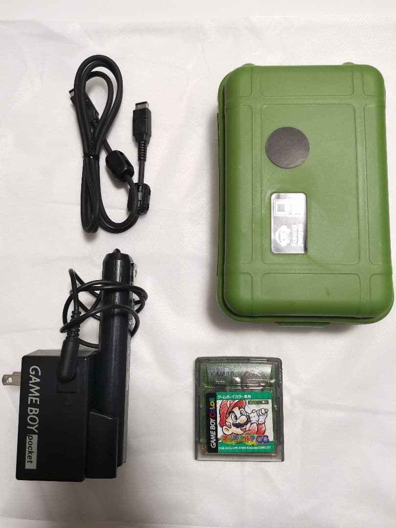 専用★ゲームボーイカラー最新IPS(クリアパープル)　カセット　バッテリーパック