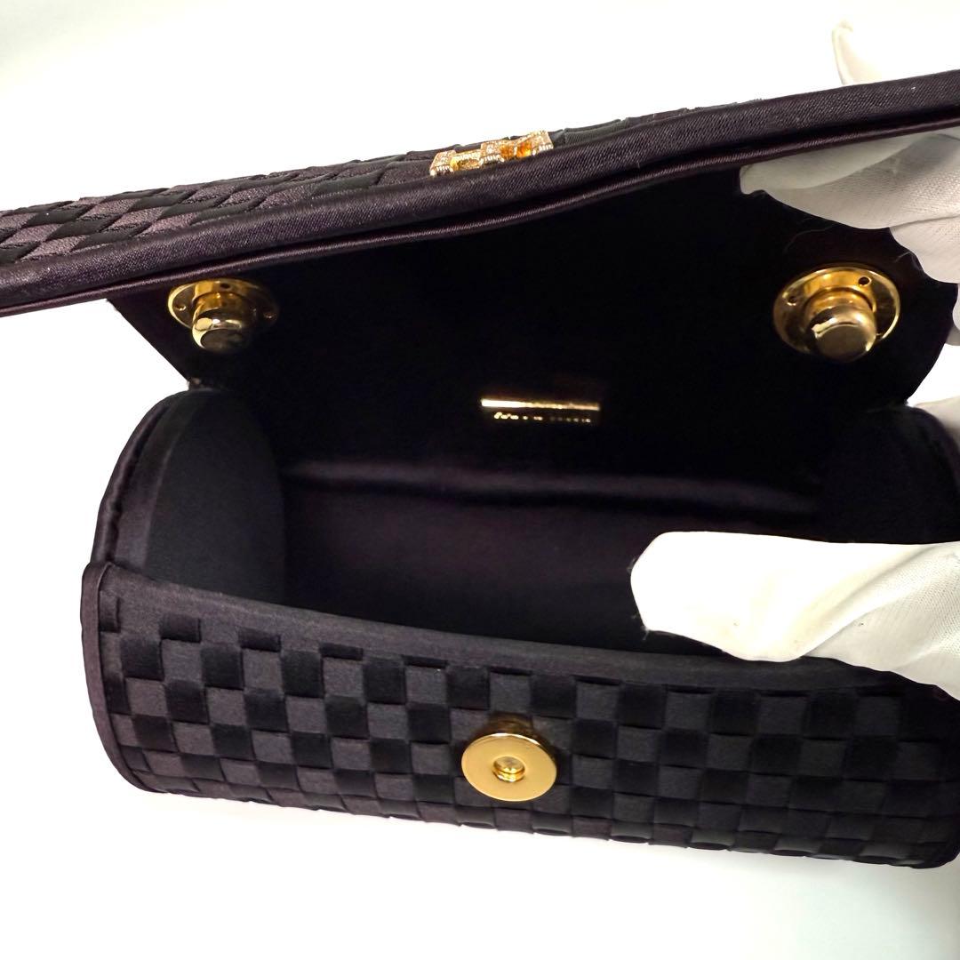極美品　HANAE MORI HM 森英恵 ハンドバッグ　パーティバッグ　手編み