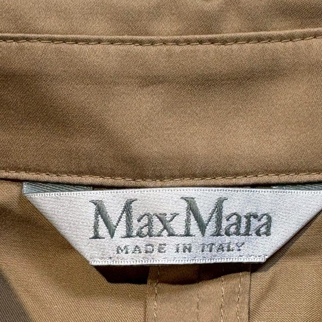 MikiMAXMARA イタリヤ製 ロングシャツワンピース白タグ コットン
