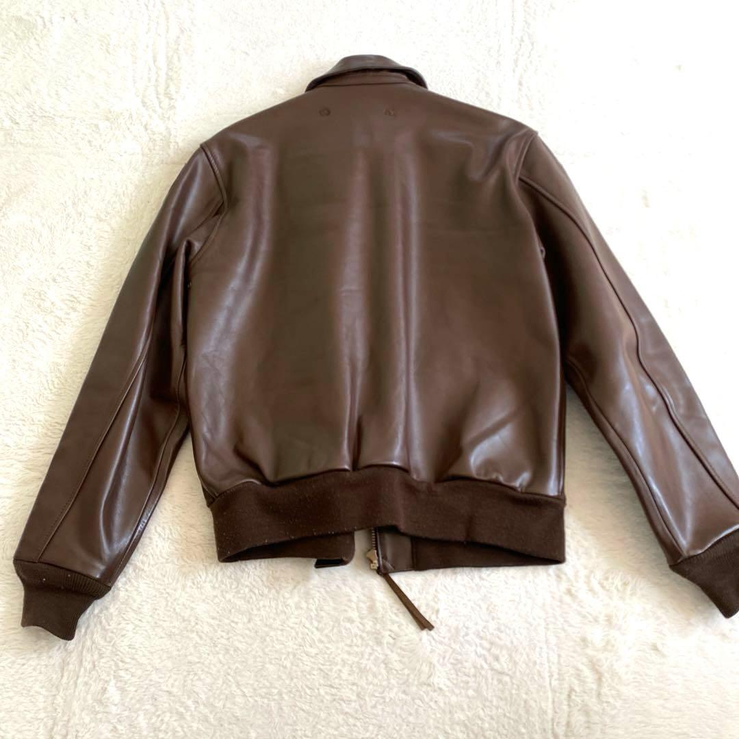A2ジャケット ホースハイド 中田商店 両肩レザーパッチ 36サイズ