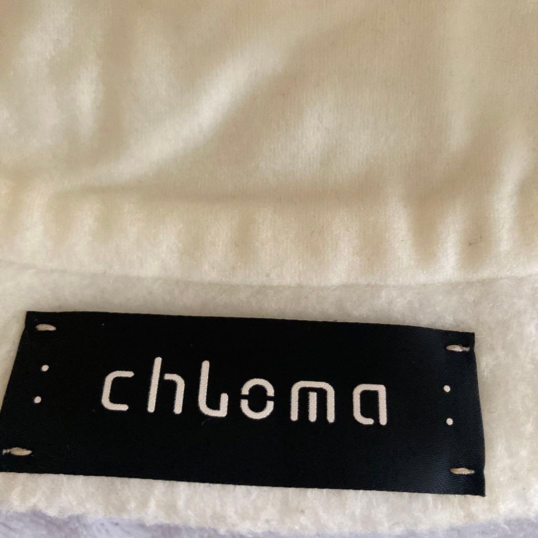 【タグ付属】chloma リフレクファーリーキャップ　ホワイト