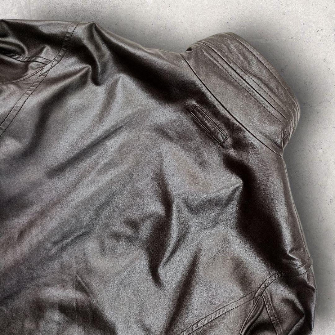 BALMAIN 羊革 シングル ライダース レザージャケット ブルゾン Lサイズ