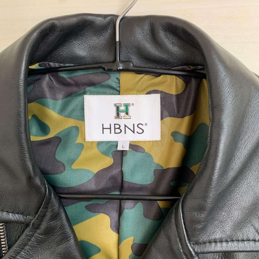 r*u様 最終値下‼️HBNS ブラック ダブルライダースジャケット L