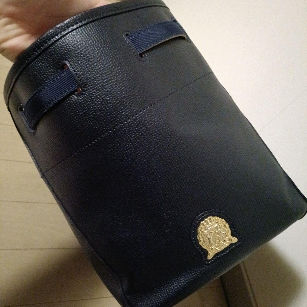 ADMJ ネイビー トートバッグ 本革 レザー