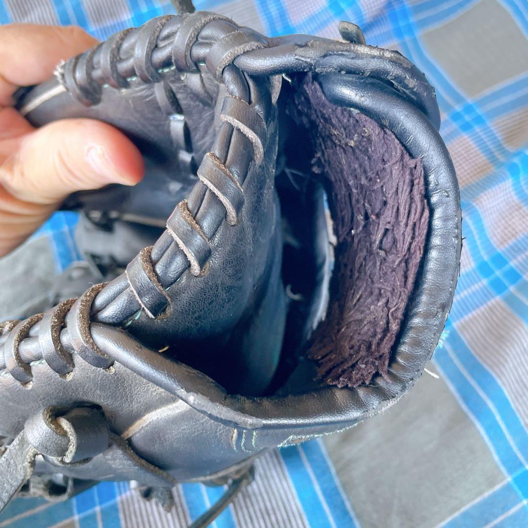 ミズノ 少年軟式グローブ 内野用 ブラック ランバードロゴ 刺繍入り 希少モデル