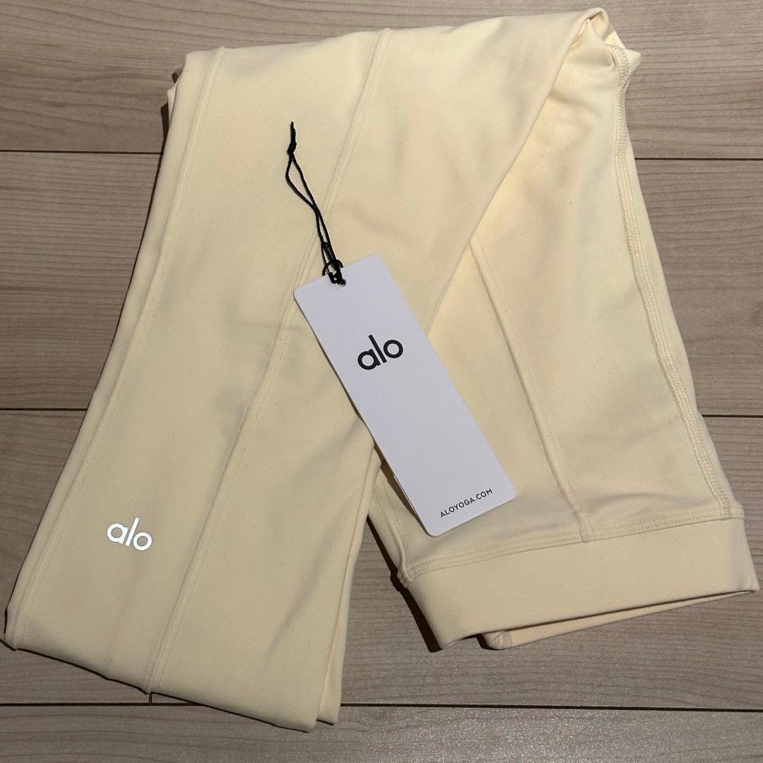 最終価格！Alo Yoga完売品 ハイウエストレギンス XS パステルイエロー