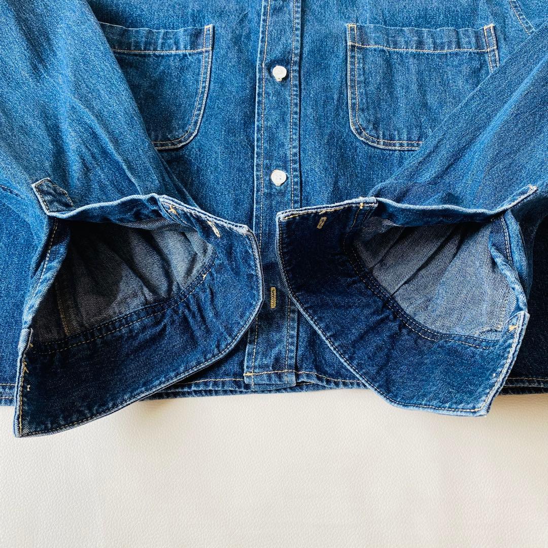 【美品】Spick&Span　ショートデニムシャツ　クロップド丈　2024AW
