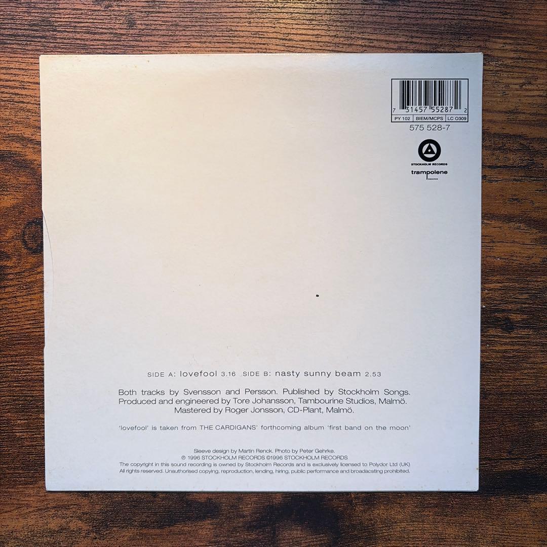 The Cardigans lovefool 7” limited white