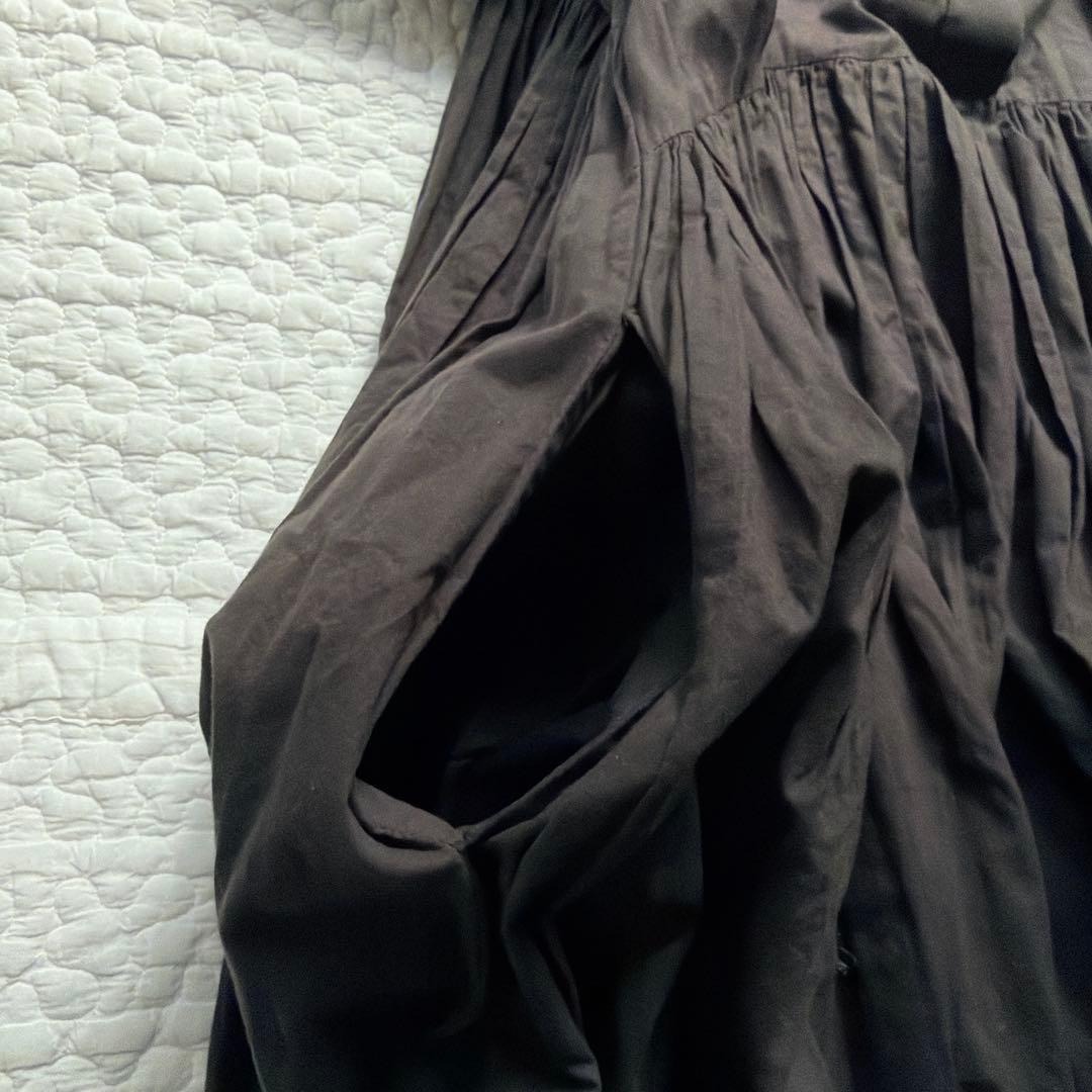 BEARDSLEY ビアズリー　ギャザーワンピース ゆったり　グレー サイズ0
