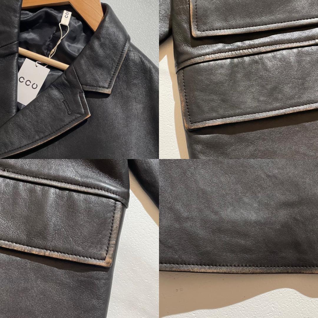 25aw　未使用　CCU　used加工　シープスキン　ダブル　レザージャケット