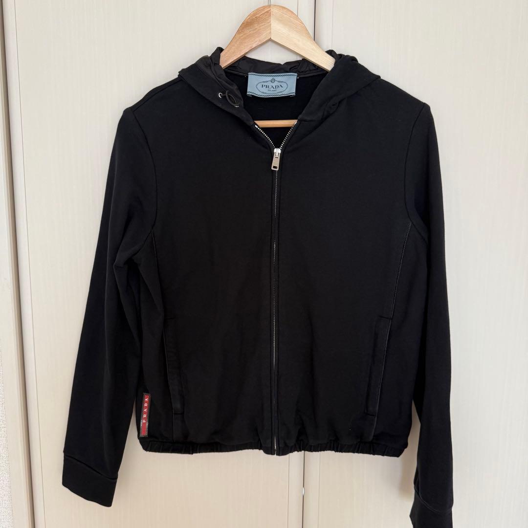 PRADA SPORTS プラダ フルジップパーカー/ナイロンコンビ Mサイズ