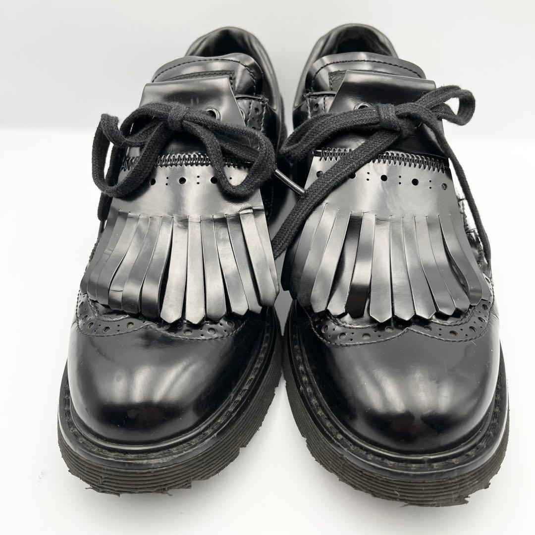 PRADA ゴルフシューズ フリンジ メダリオン 革靴 レザー 黒