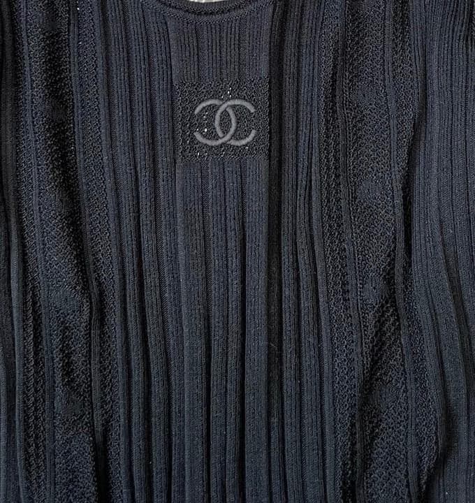 ✨美品✨シャネル CHANEL ココマーク マルチリブ ニットワンピース 40