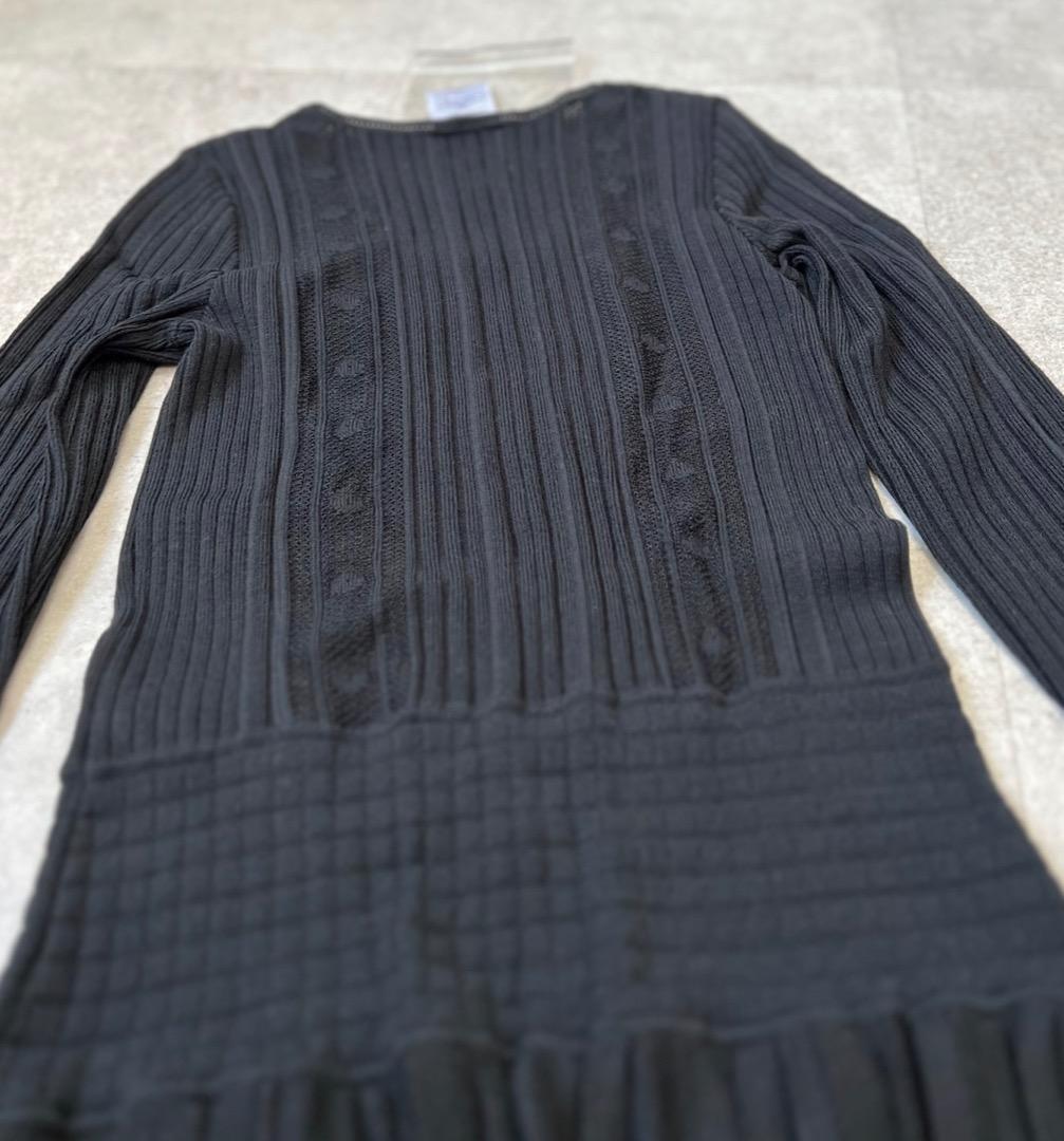 ✨美品✨シャネル CHANEL ココマーク マルチリブ ニットワンピース 40