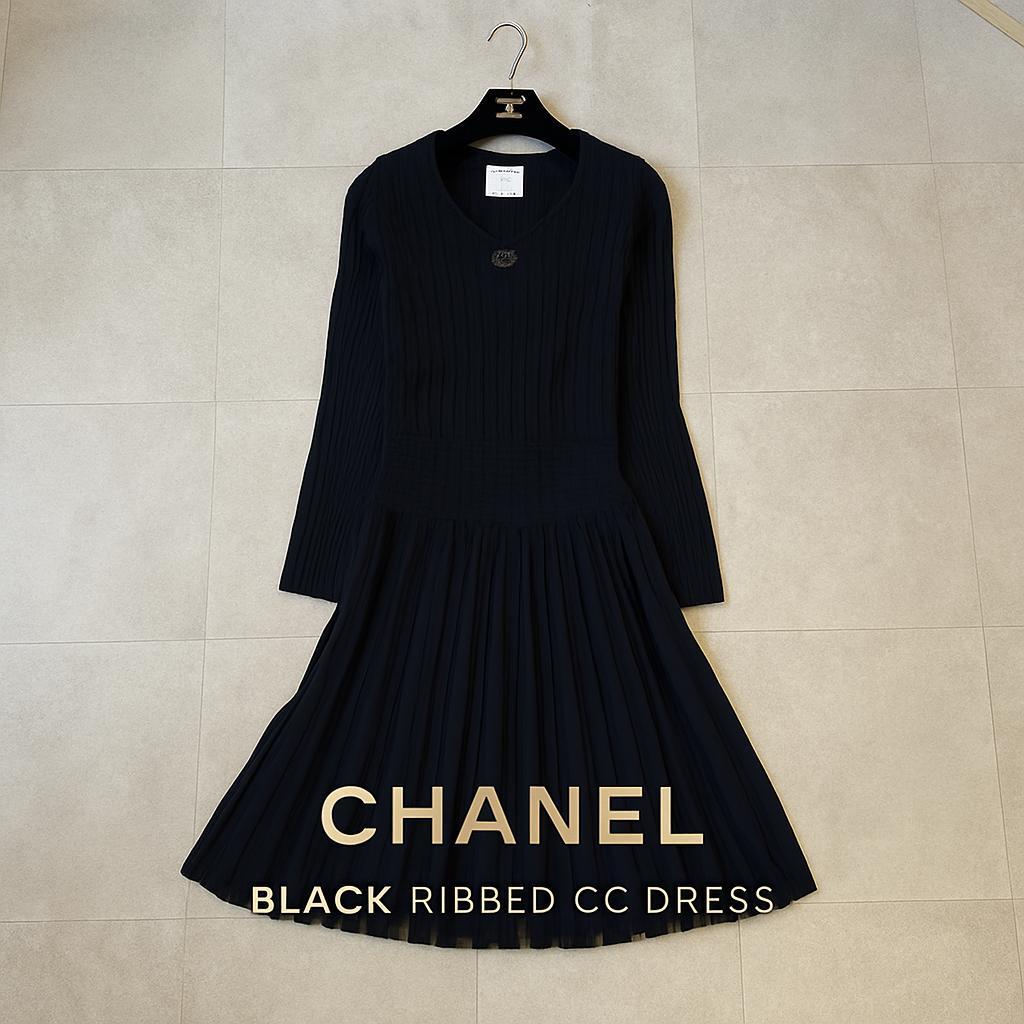 ✨美品✨シャネル CHANEL ココマーク マルチリブ ニットワンピース 40