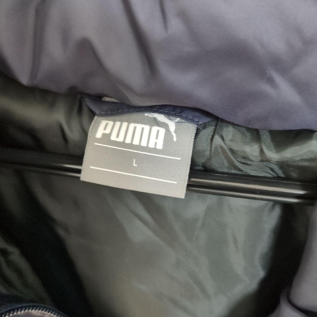 PUMA ベンチコート L ネイビーダウンフェザー