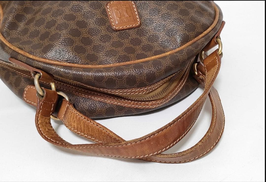 CELINE ハンドバッグ マカダム トリオンフ レザー