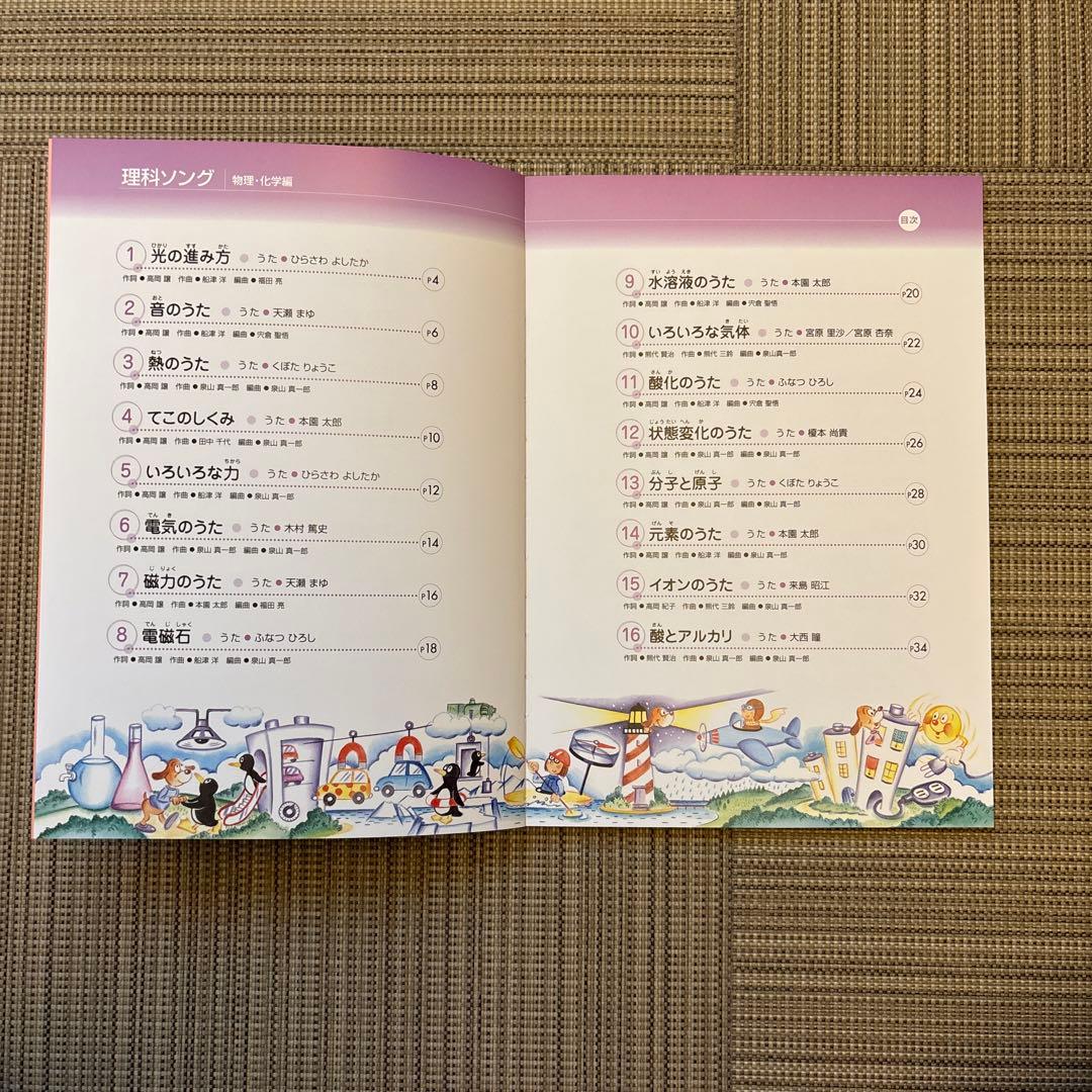 【美品】しちだ教育研究会 社会科ソング・理科ソング5冊（2025時点最新版）