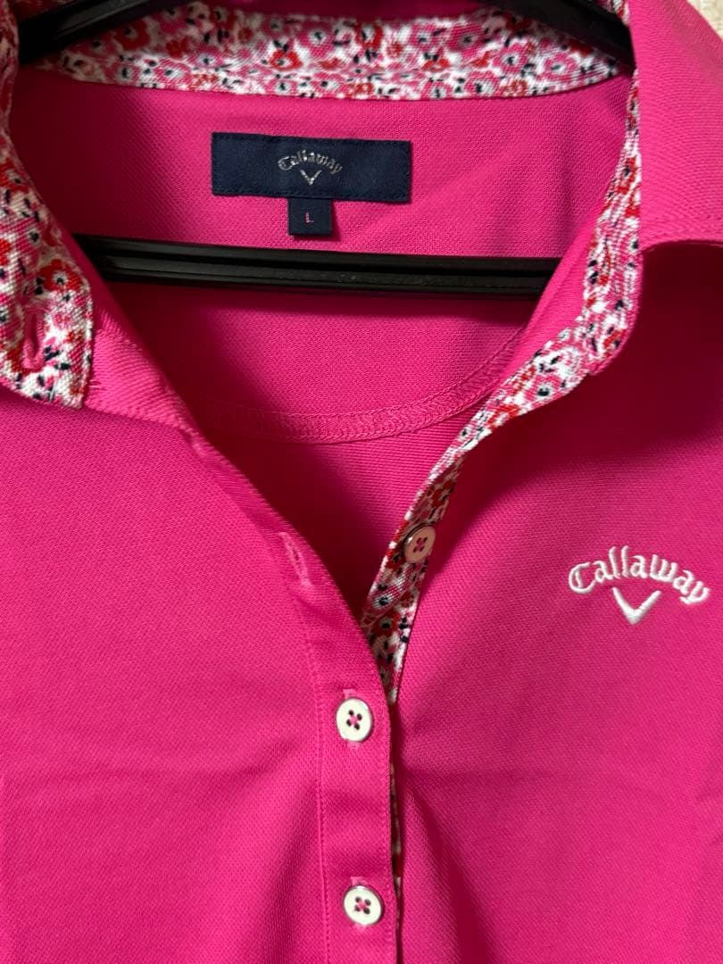 Callaway ピンク ポロシャツ Lサイズ キャロウェイ花柄スカートMサイズ
