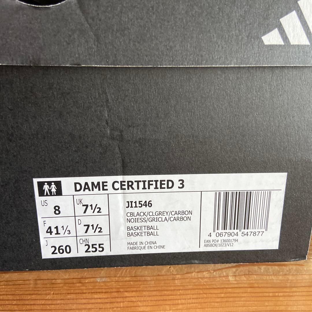 24時間発送/新品adidas Dame CERTIFIED3 バスケシューズ