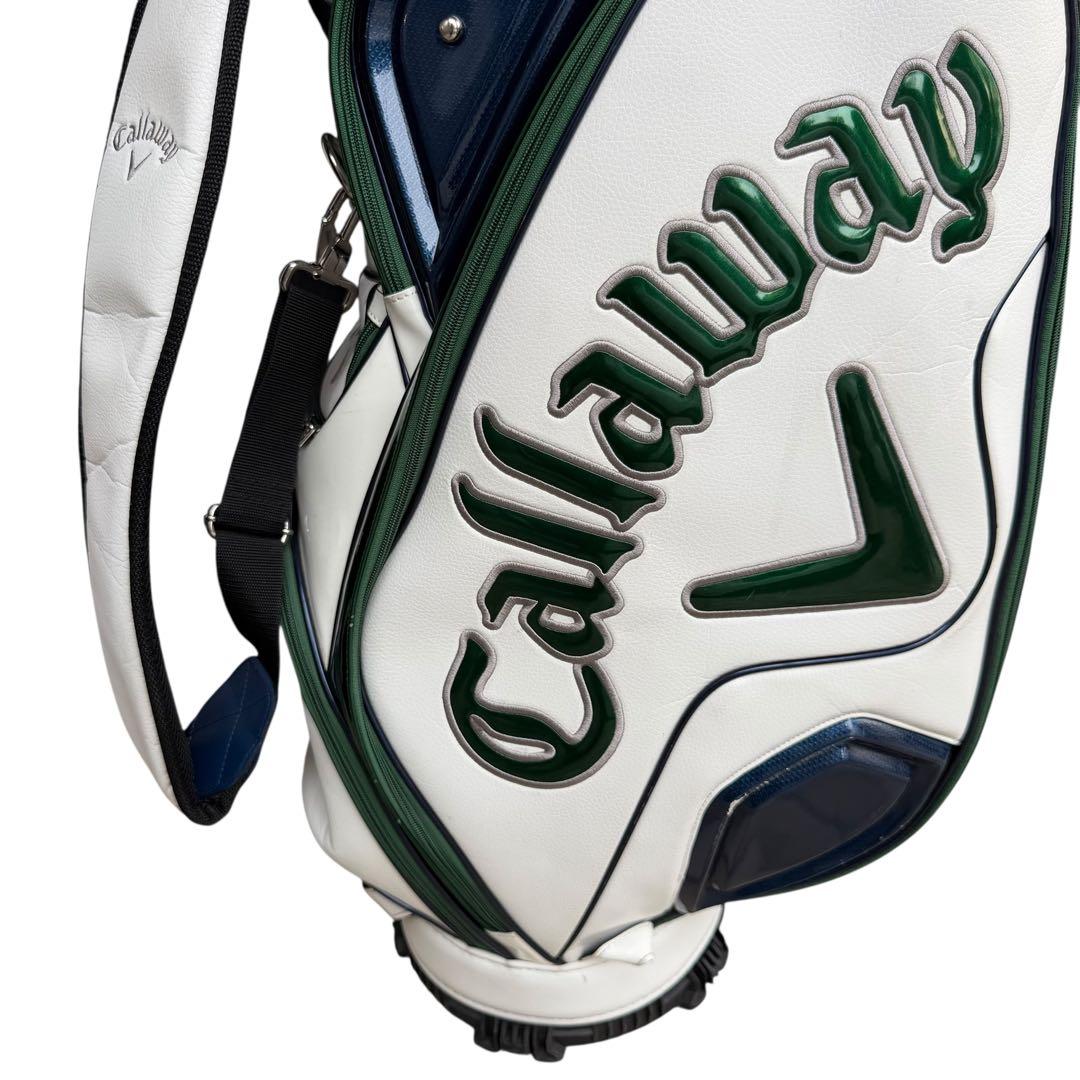 【美品】Callaway キャディバッグ CB201 4分割 ホワイト　グリーン