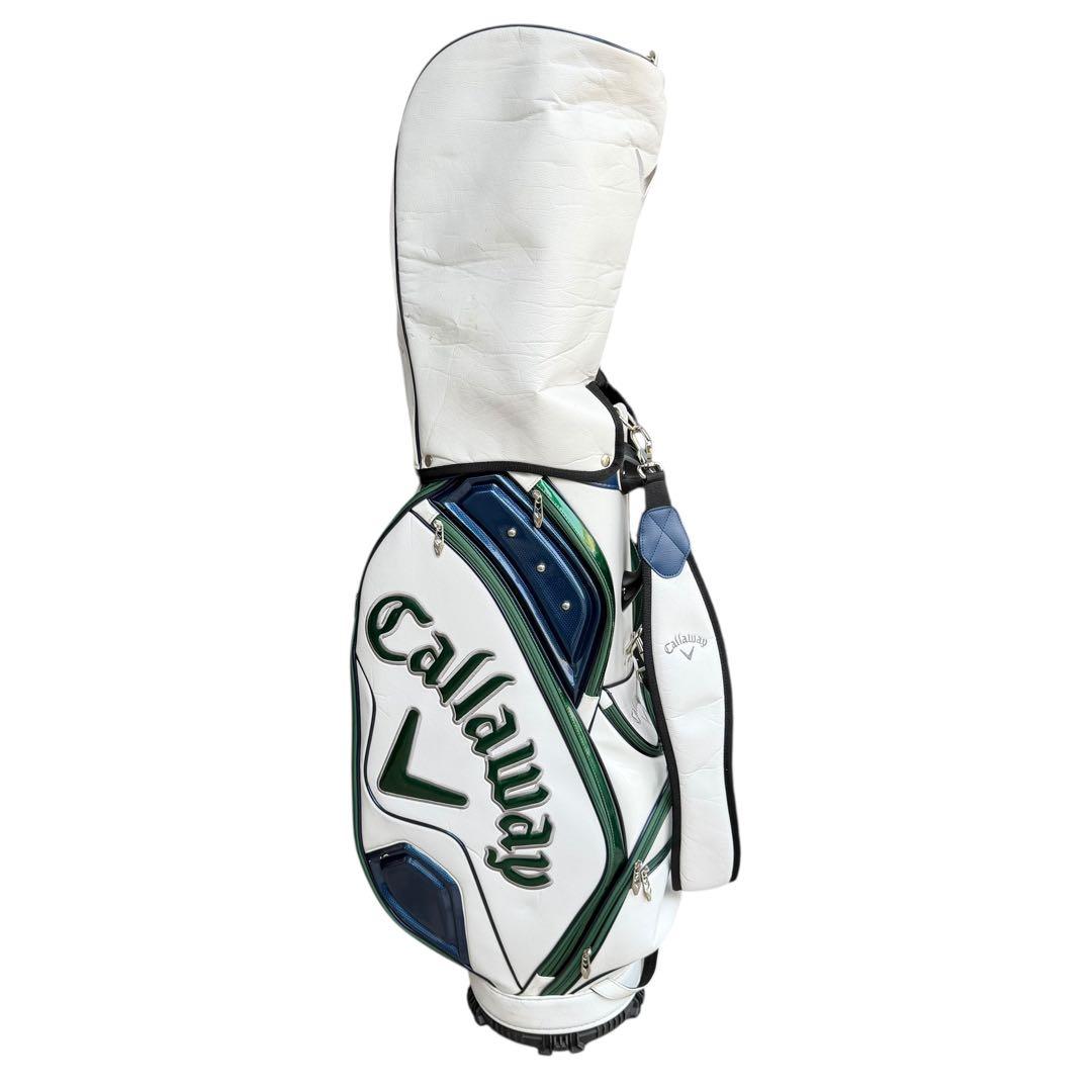 【美品】Callaway キャディバッグ CB201 4分割 ホワイト　グリーン