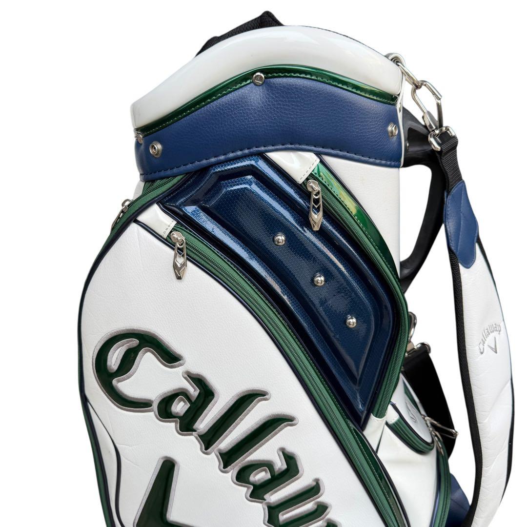【美品】Callaway キャディバッグ CB201 4分割 ホワイト　グリーン