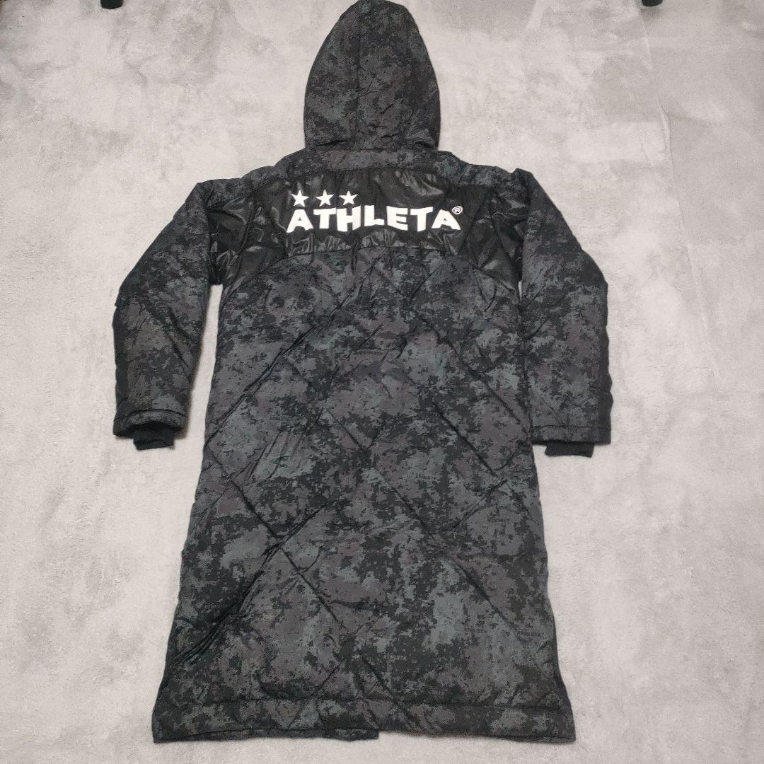 ATHLETA 迷彩柄 ベンチコート フード付き