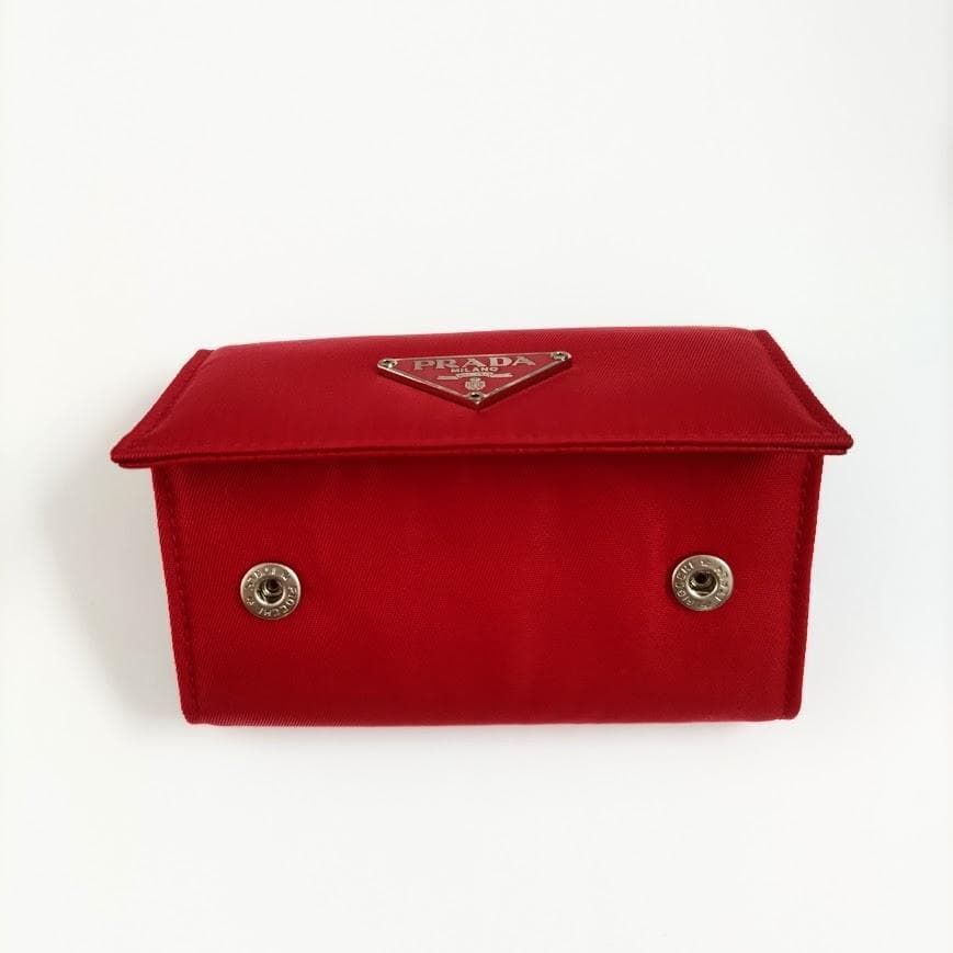 【⭐️PRADA⭐️】新品 プラダ ナイロン キーケース 6連 三角ロゴ レッド