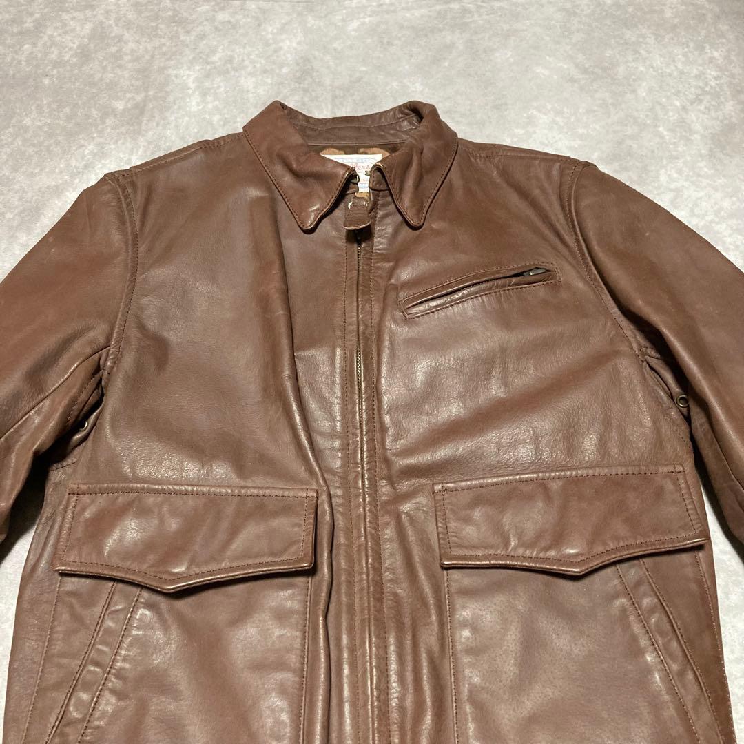 Duffers （M） A-2　フライトジャケット　カウレザー　本革　ブラウン