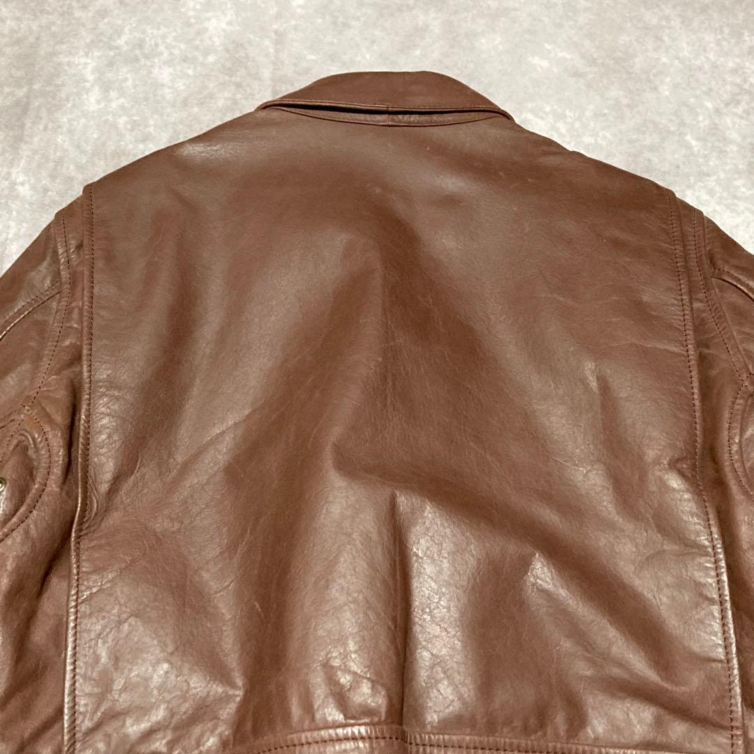 Duffers （M） A-2　フライトジャケット　カウレザー　本革　ブラウン