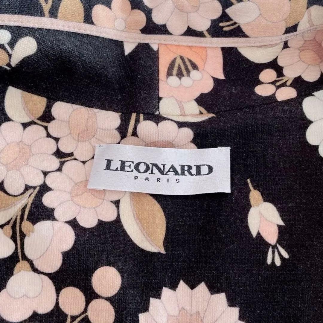 高級ライン✨美品✨LEONARD レオナールパリ　ジレ　ロング　ベスト　ウール