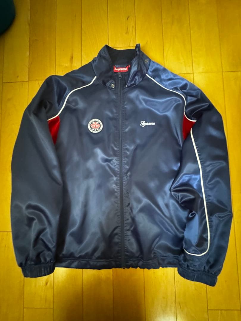 Supreme Satin Hooded Track Jacket ブルー