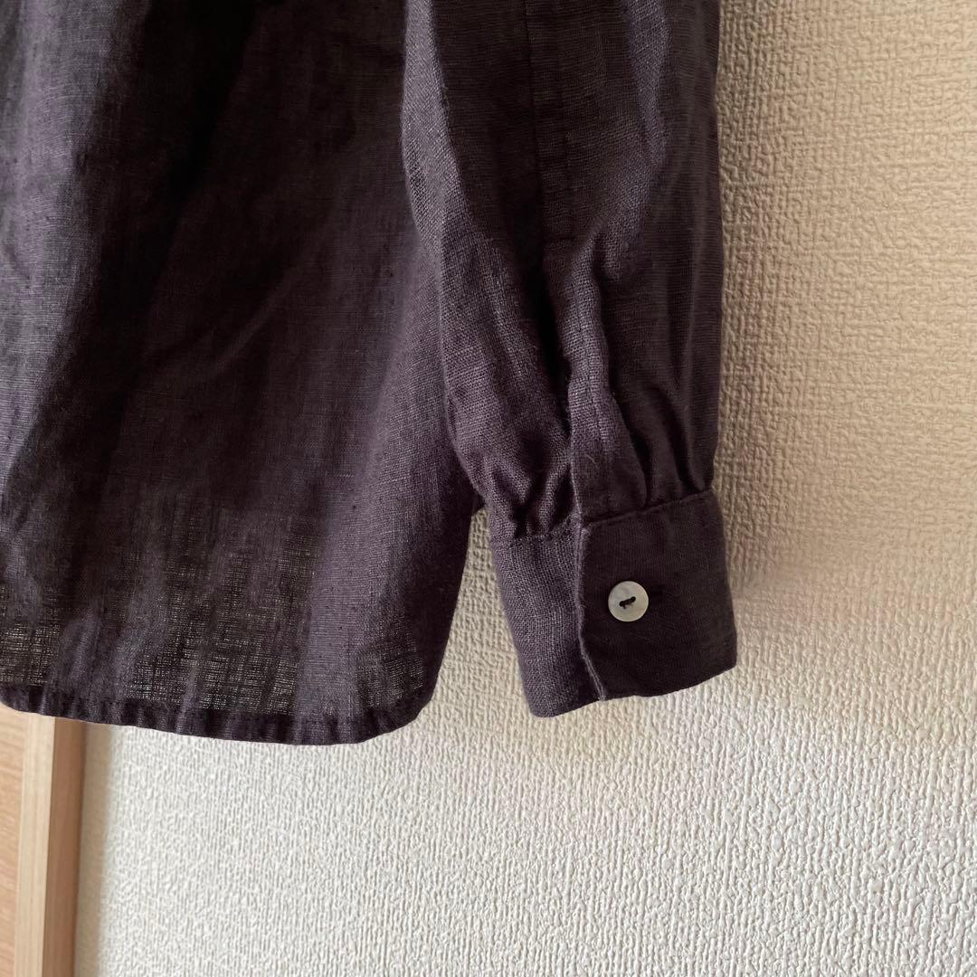 【美品】フォグリネンワーク fog linen work ブラウス 貝ボタン