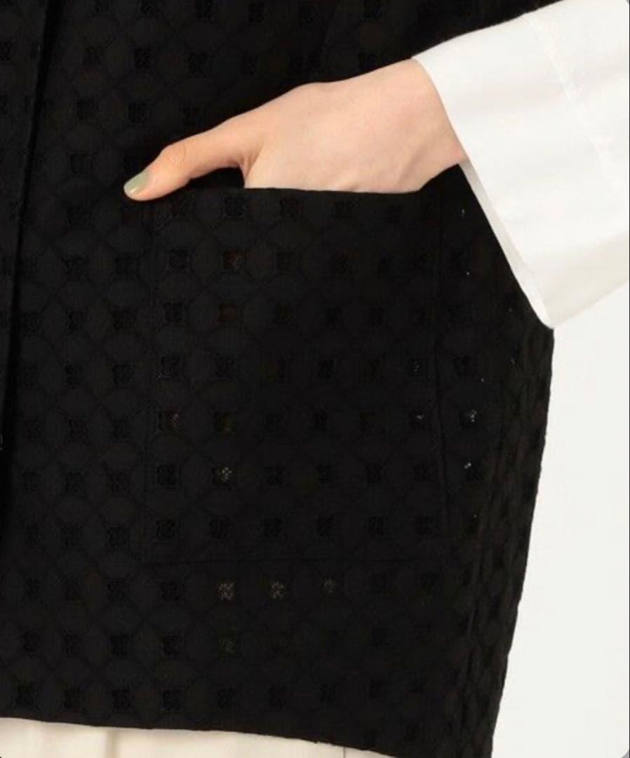 完売品 トゥモローランド Ballseyコットンエンブロイダリーコクーンジレ