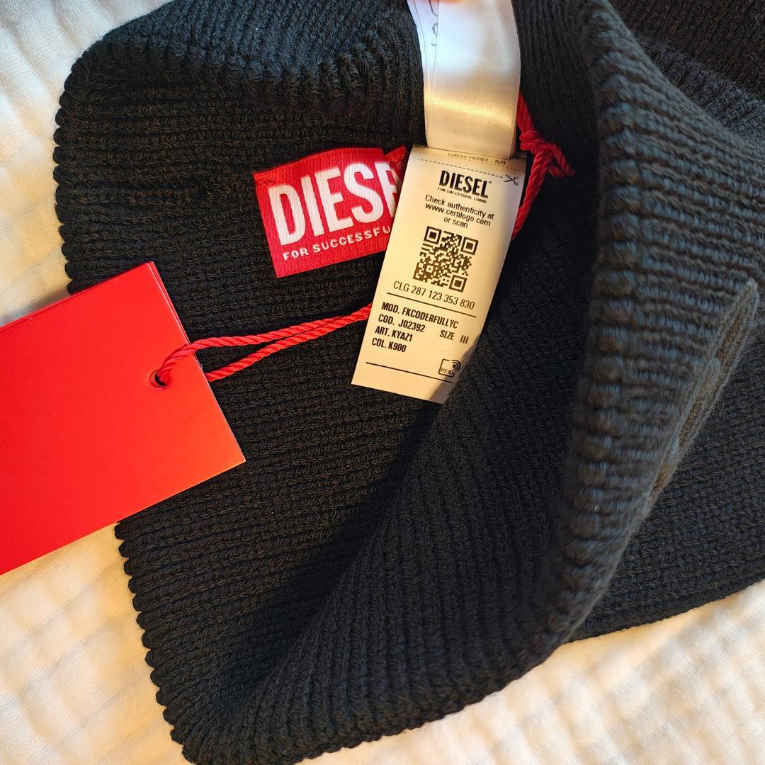 新品未使用 DIESEL ニット帽 ブラック