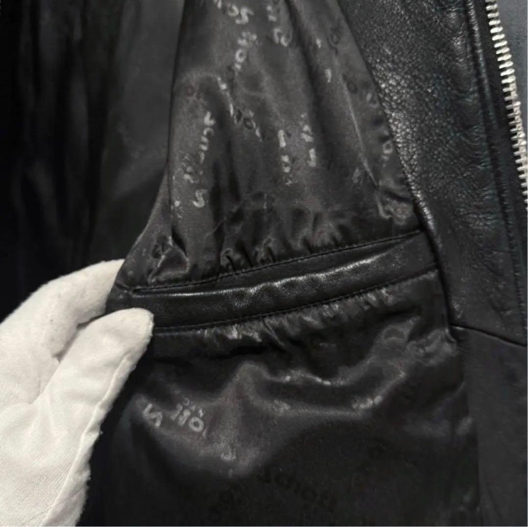 極美品‼️ショット バワリージャケット Schott ブラック XXL レザー 黒