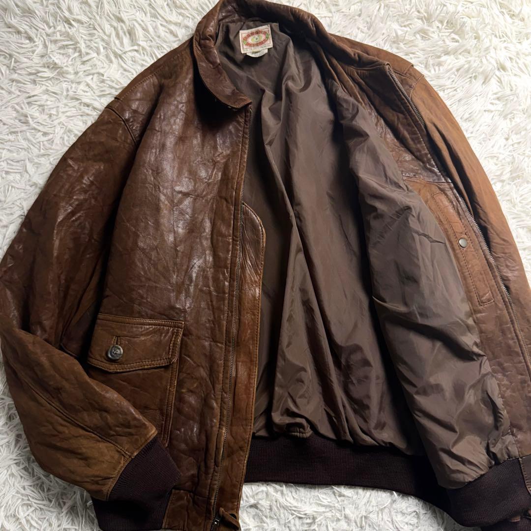 80s初期 BANANA REPUBLIC 初期タグ A-2 レザージャケット