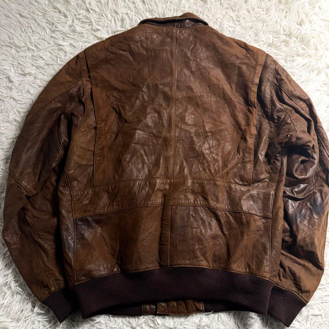 80s初期 BANANA REPUBLIC 初期タグ A-2 レザージャケット
