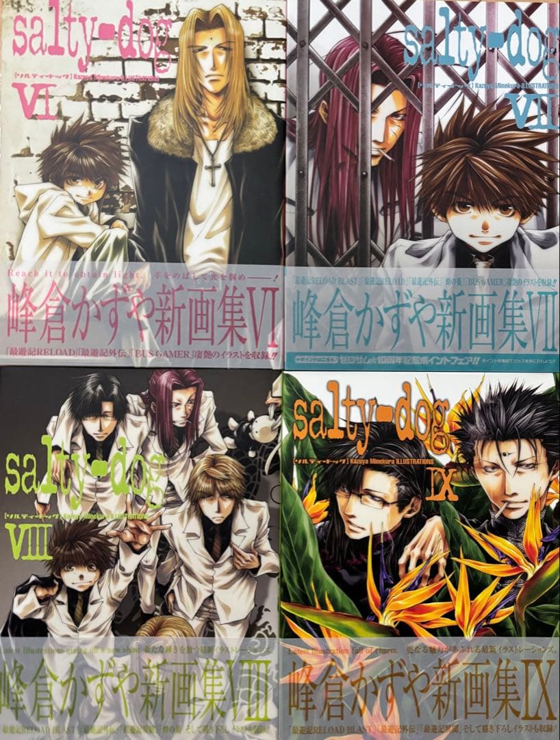 峰倉かずや 画集 salty dog Ⅰ,Ⅱ,Ⅳ〜Ⅹ