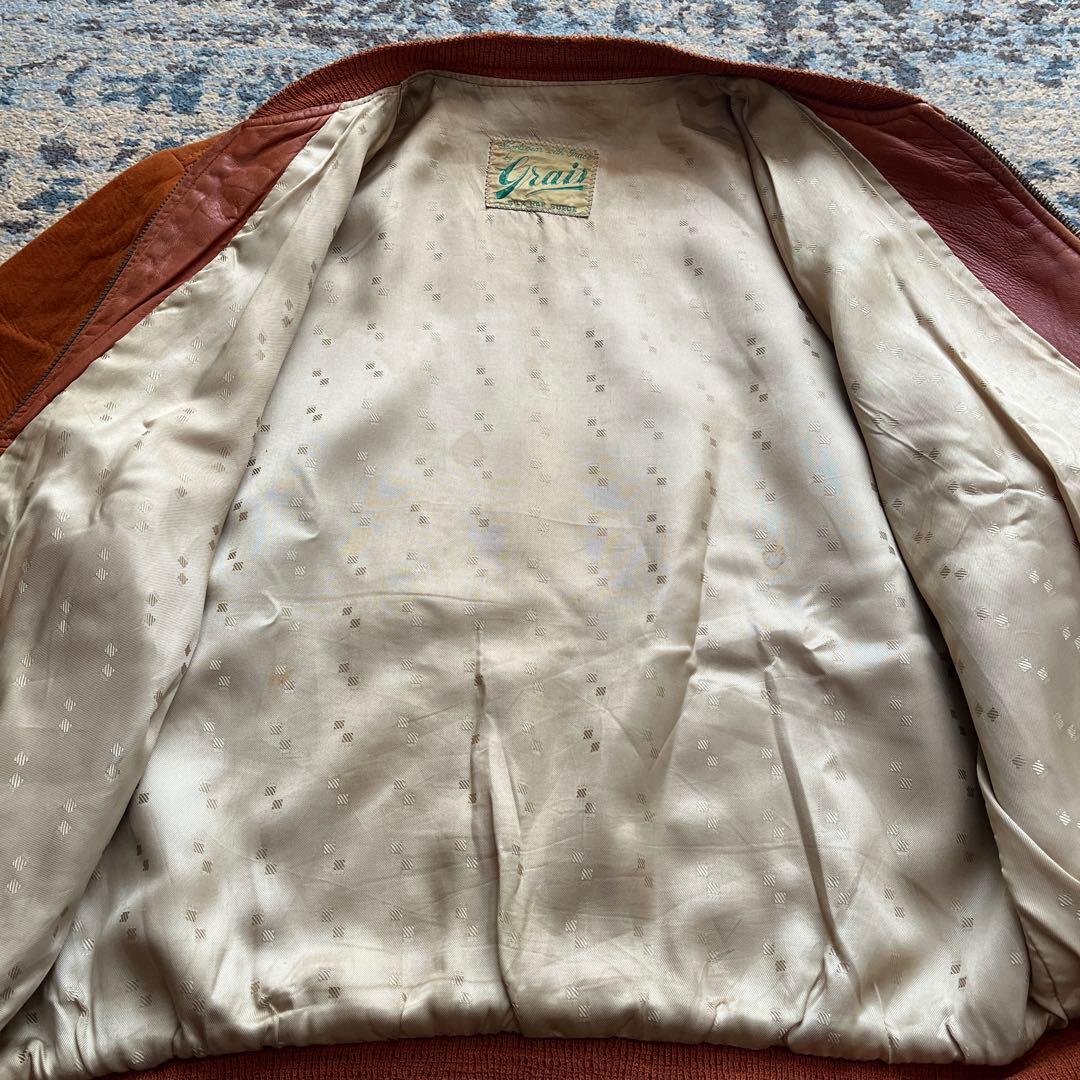 50s Grais ヌバック レザー スエード ジャケット ブルゾン 検 60s