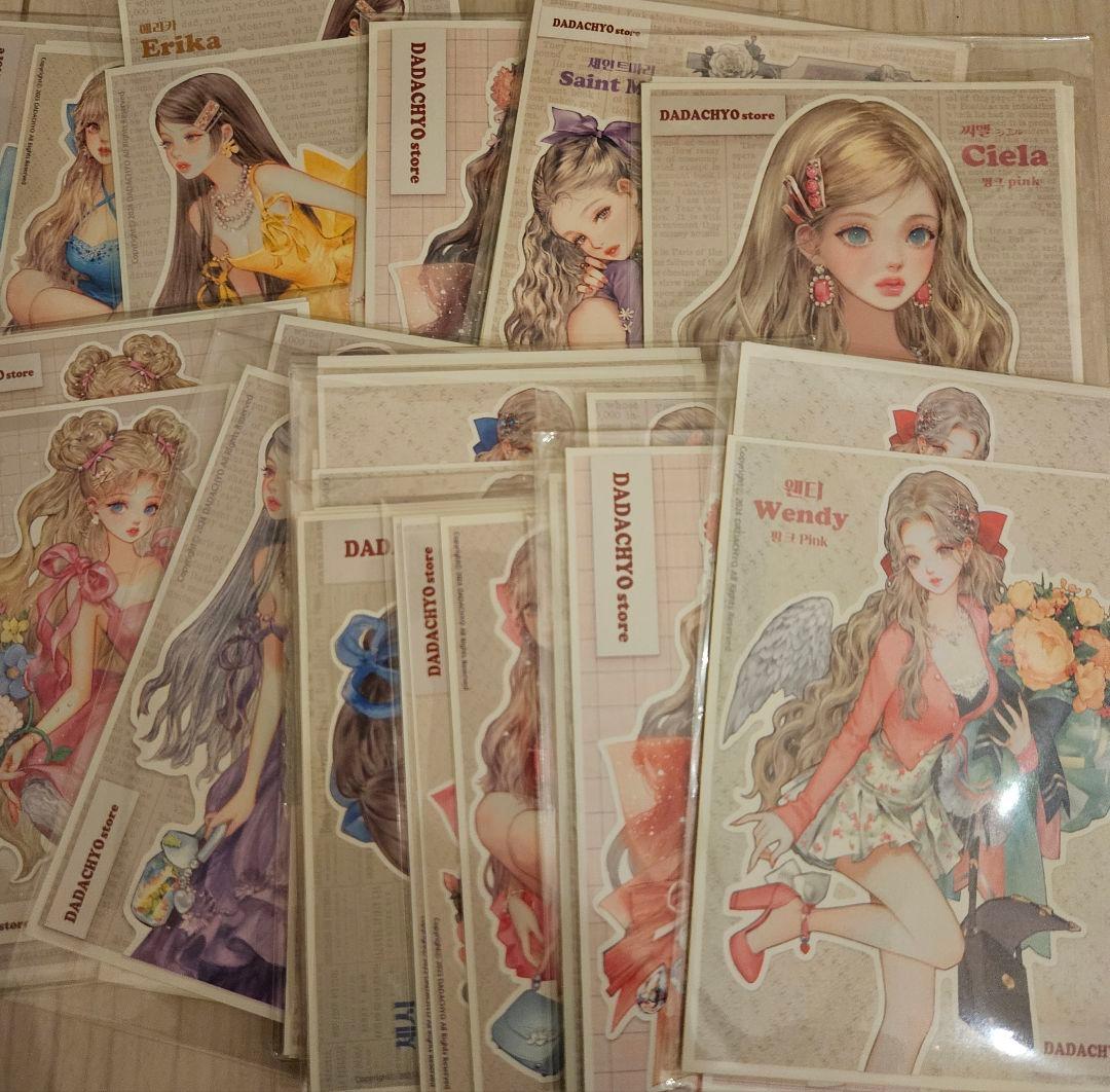 人物ステッカー まとめ売り コラージュ素材