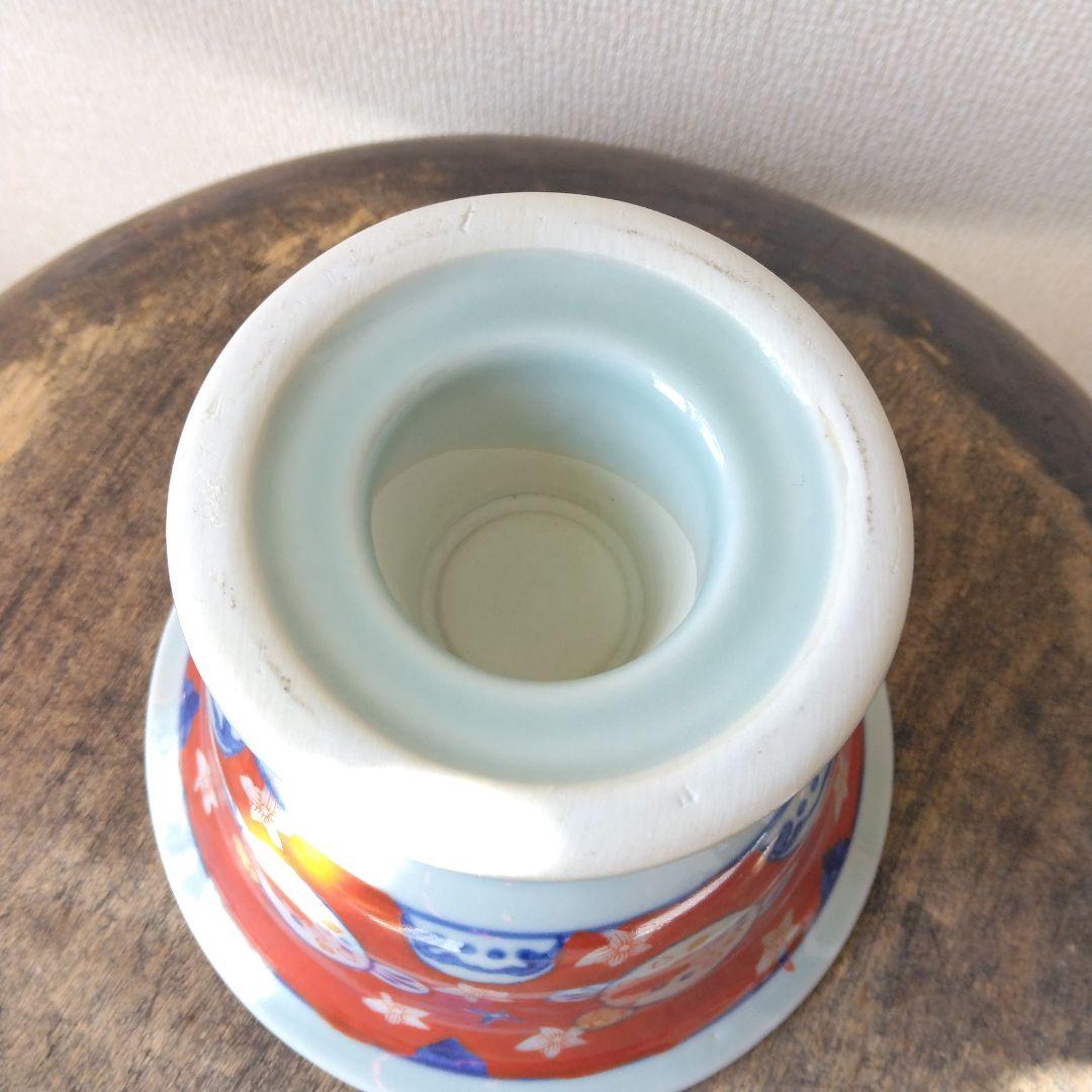 古伊万里 色絵 盃洗 色絵 高杯 花器 鉢 アンティーク 骨董品 飾り鉢