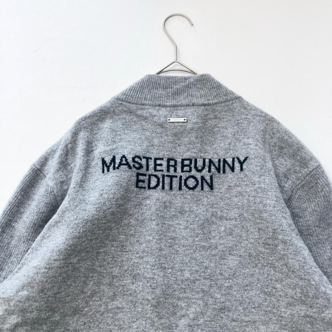 【希少美品】マスターバニー 中綿ニットブルゾン L グレー ゴルフ キルティング
