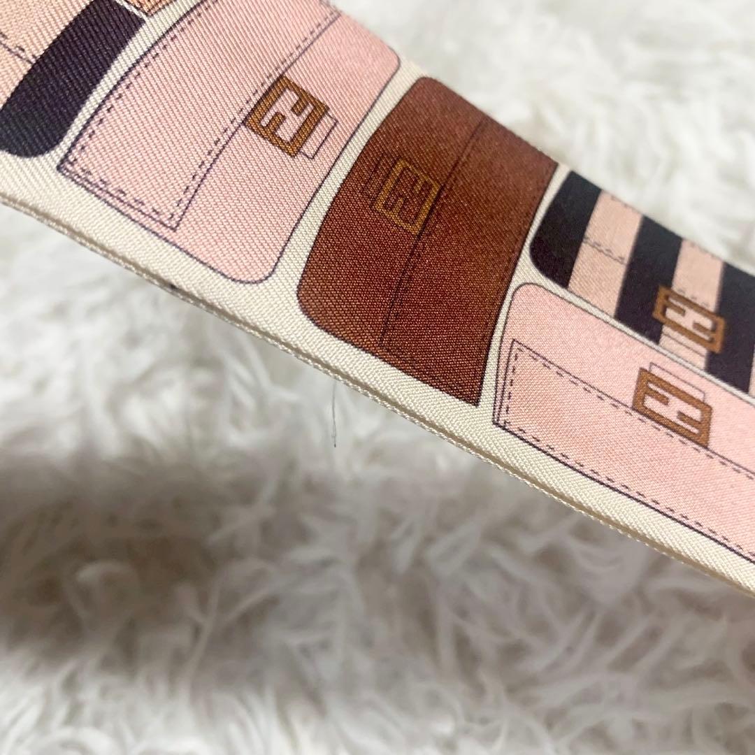 FENDI　フェンディ　マンマバケット柄　ラッピー　リボンスカーフ　ズッカ柄