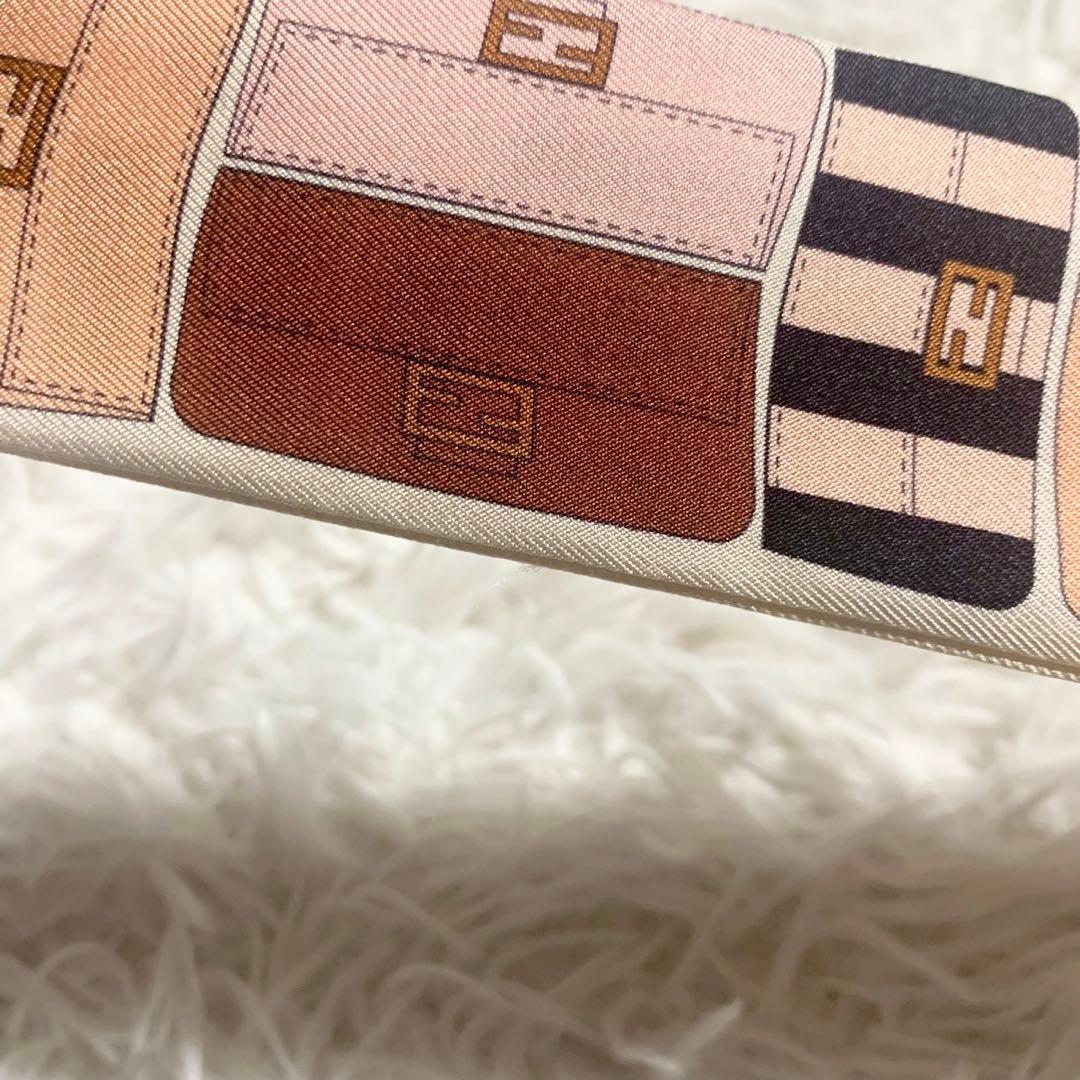 FENDI　フェンディ　マンマバケット柄　ラッピー　リボンスカーフ　ズッカ柄