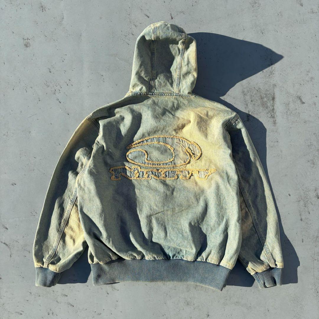 ［人気商品］9090 Heisei Logo Denim Zip Hoodie