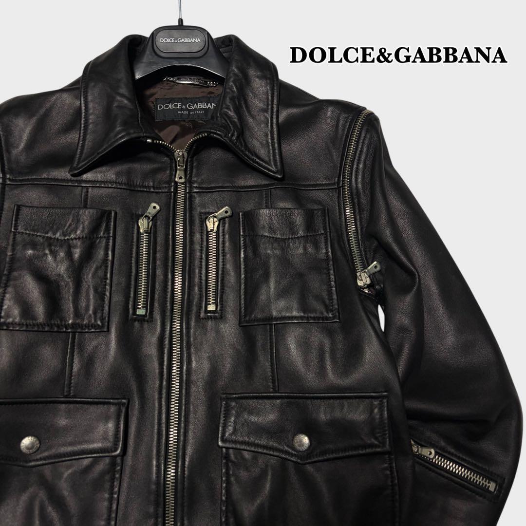 ジャケット・アウター 00's DOLCE&GABBANA Multi Zip Leather 46