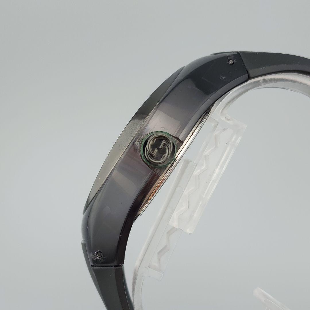 【新品電池】GUCCI ラバーベルト 時計　SYNC シンク　シェリーライン　黒