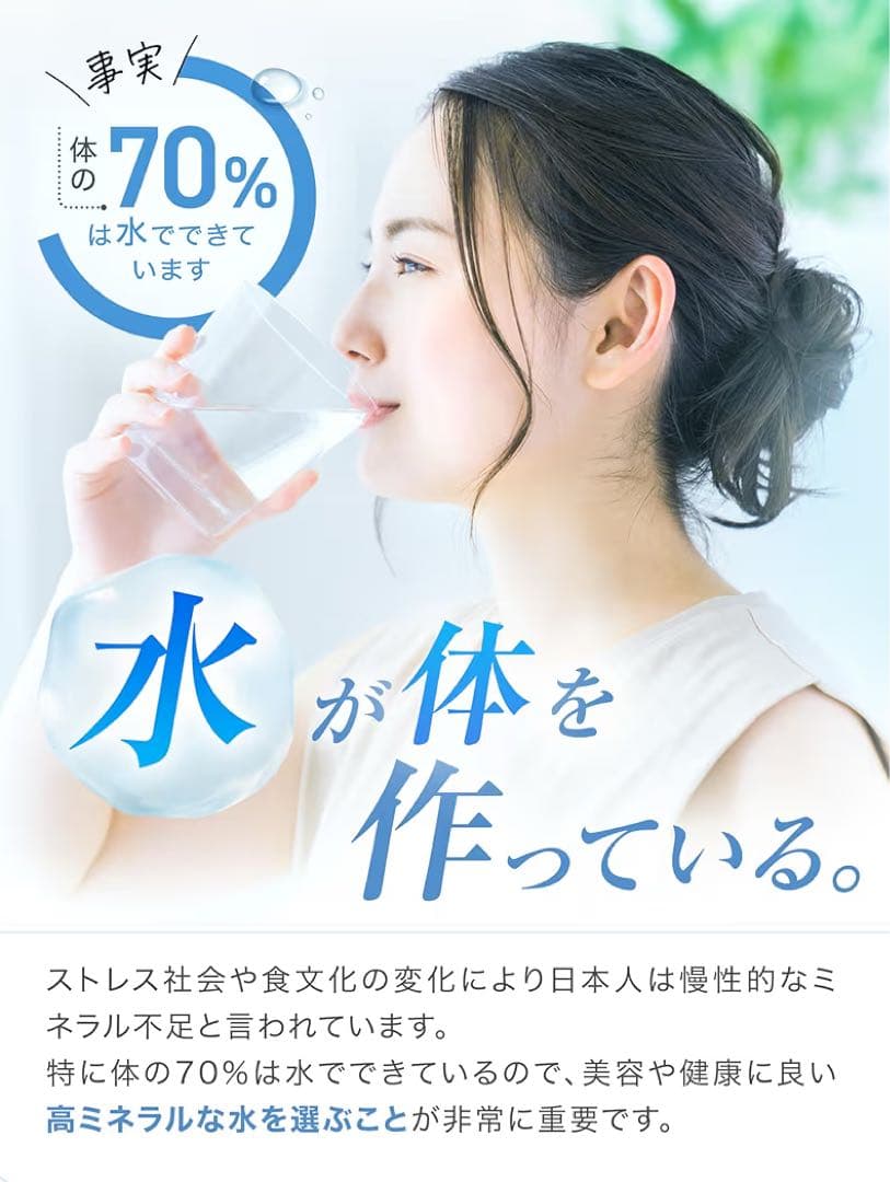 500mlx24本 2箱 海洋深層水 日本の水しずか 高ミネラル 飲む美容ケア